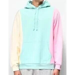 Teddy Fresh Hoodie •Men L• Colorblock Pullover Bear Patch Sweatshirt Women